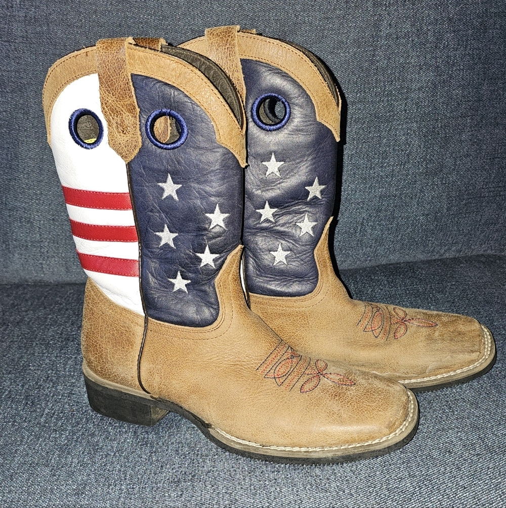 J.B. Dillon Kids Boots - Brown, Blue, Red, White